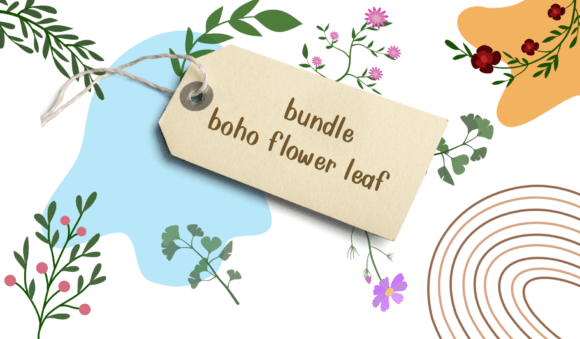 Bundle Boho Flower Leaf: A Versatile Digital Asset for Creative Projects