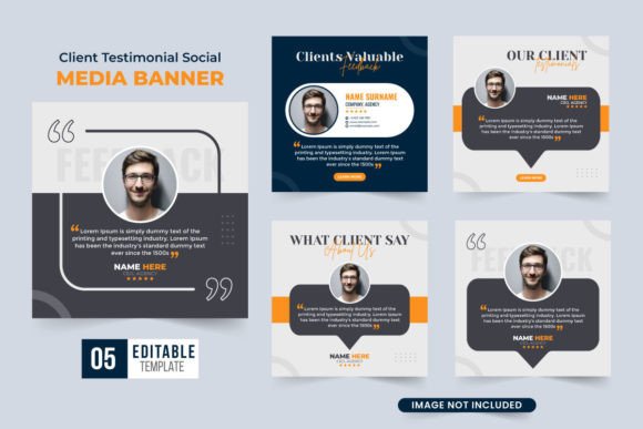 Client Feedback Testimonial Bundle for Professional Design