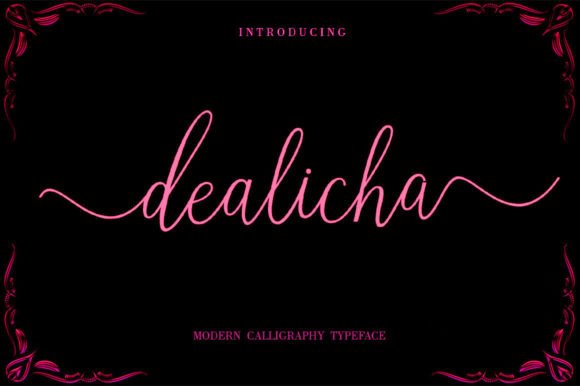 Dealicha: A Modern Script Font with a Unique Irregular Baseline