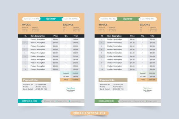 Invoice Bill and Payment Template Vector: A Comprehensive Guide for Businesses and Designers
