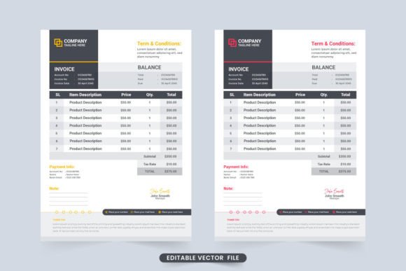 Purchase Billing and Cash Receipt Vector